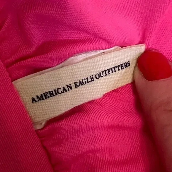 American Eagle Neon Pink Tropical Bikini Top - Picture 3 of 7